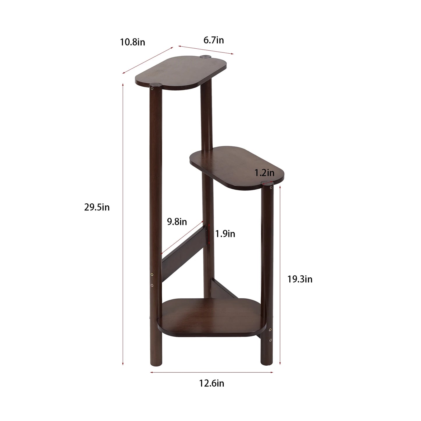 Support de plantes d'angle haut en bambou à 3 niveaux, support de jardinière, support de Pot de fleur, support de rangement pour balcon, jardin, Patio