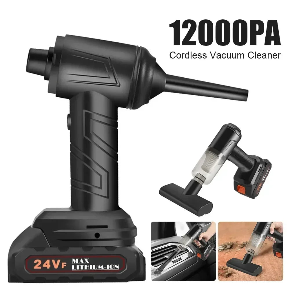 Aspirateur de voiture sans fil 300W, Portable, Machine de nettoyage de voiture, Rechargeable, forte aspiration 12000PA, 1 pièce