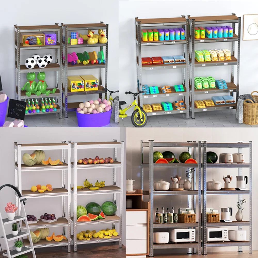 DayPlus Garage Shelving Units - Metal Storage Shelve 5 Tier Adjustable Shelf Racking Unit Rack Shed 200x100x50cm,875KG Capacity