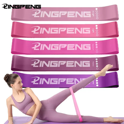 Bandes d'exercice à boucle de résistance, 5 niveaux de résistance différents, bande élastique adaptée à l'étirement des bras et des jambes, entraînement de force