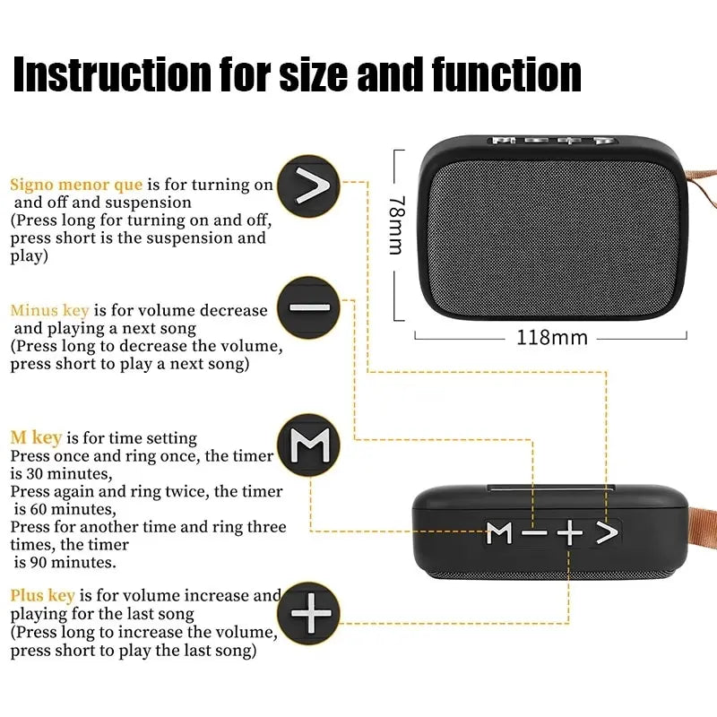Haut-parleurs portables d'extérieur, Bluetooth 5.0, Mini haut-parleur Oxford, colonne sans fil, lecteur de musique stéréo 3D, boîte de son Hifi Surround