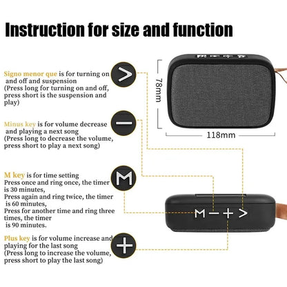 Haut-parleurs portables d'extérieur, Bluetooth 5.0, Mini haut-parleur Oxford, colonne sans fil, lecteur de musique stéréo 3D, boîte de son Hifi Surround