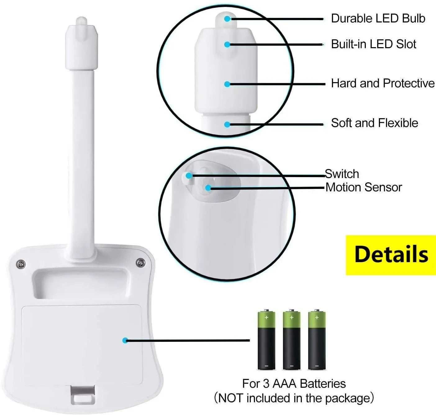 Capteur de mouvement lumière sans fil LED veilleuse RGB 8 couleurs lampe toilette salle de bain lumière d'ambiance capteur coloré LED veilleuses