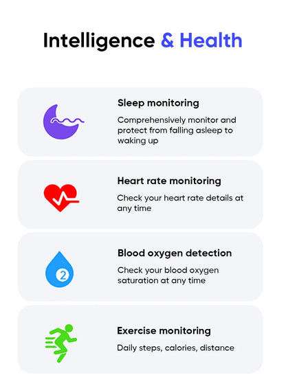 Anneau intelligent de traqueur de forme physique pour femmes et hommes, avec fréquence cardiaque, surveillance de la pression artérielle et de l'oxygène, suivi du sommeil et comptage des pas