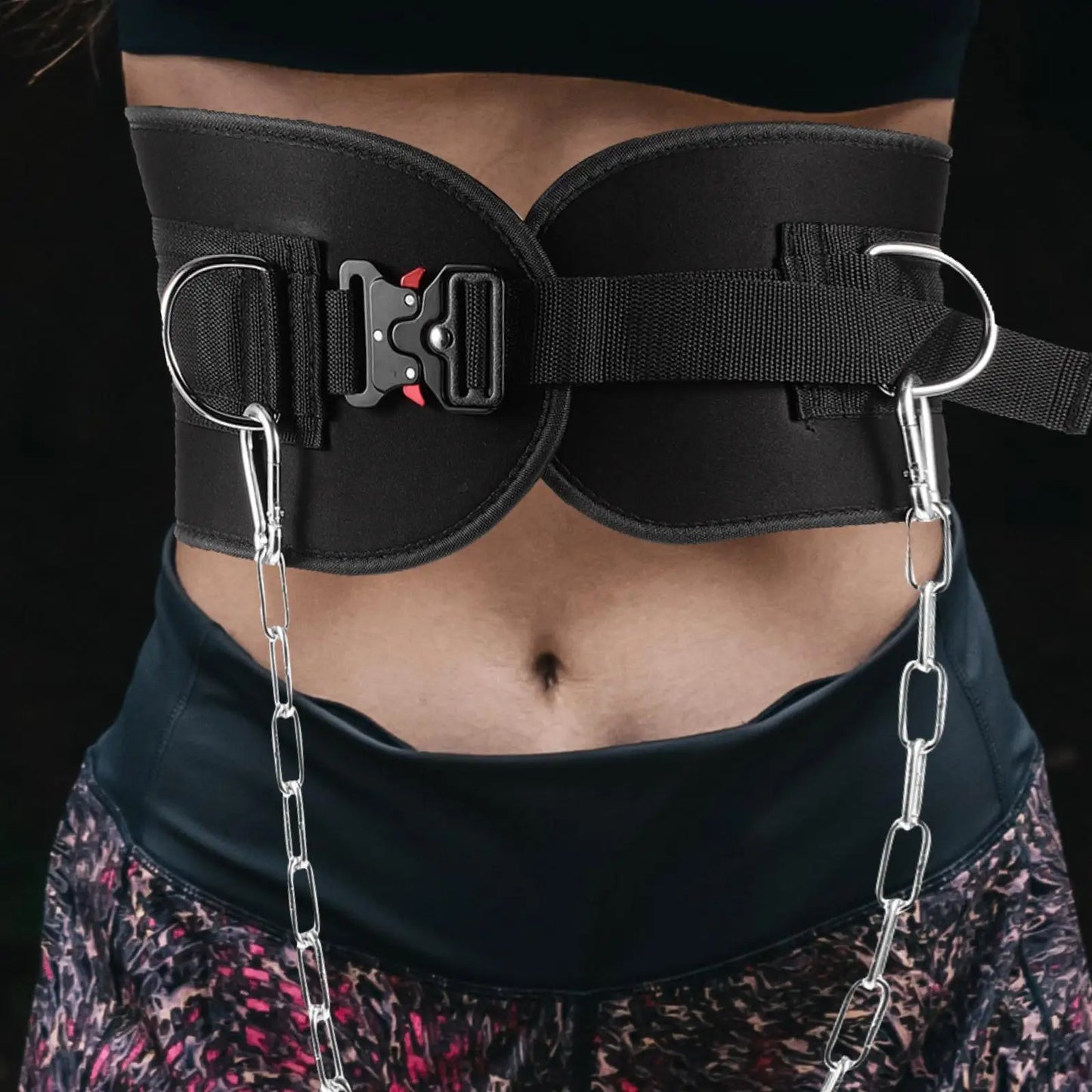 Ceinture d'haltérophilie, équipement de sport, Fitness, chaîne en métal, ceinture de traction lestée pour les exercices