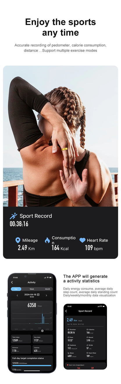 2025 R06 anneau intelligent hommes femmes moniteur de santé IP68 étanche homme Smartring Fitness suivi anneaux intelligents plusieurs Modes de Sport