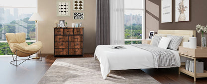 JHK commode pour chambre à coucher avec 9 tiroirs de rangement en tissu armoire grande poitrine organisateur placard adulte enfants vêtements armoire meubles