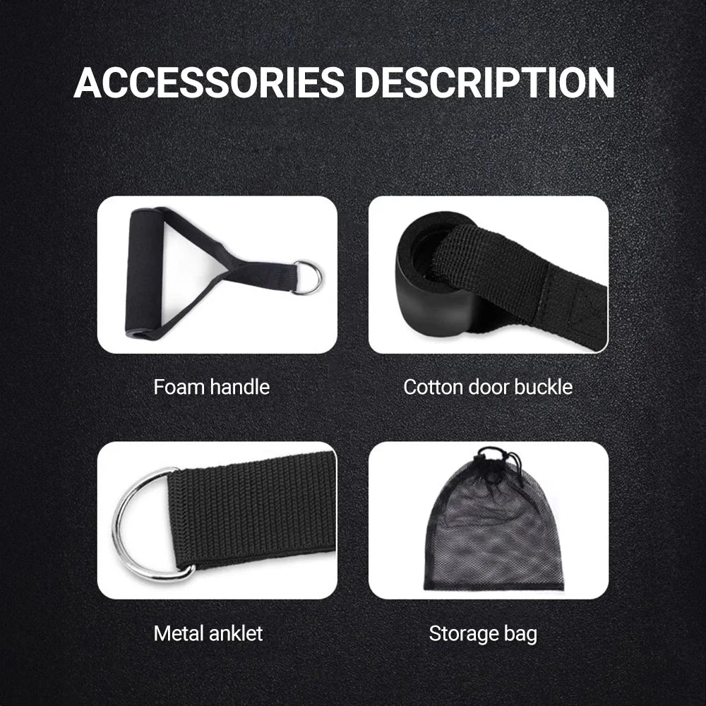 10-14 pièces/ensemble tirer corde musculation bandes de résistance ensemble multi-fonction tendeur costume musculation ceinture bandes élastiques