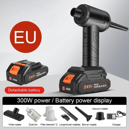 Aspirateur de voiture sans fil 300W, Portable, Machine de nettoyage de voiture, Rechargeable, forte aspiration 12000PA, 1 pièce