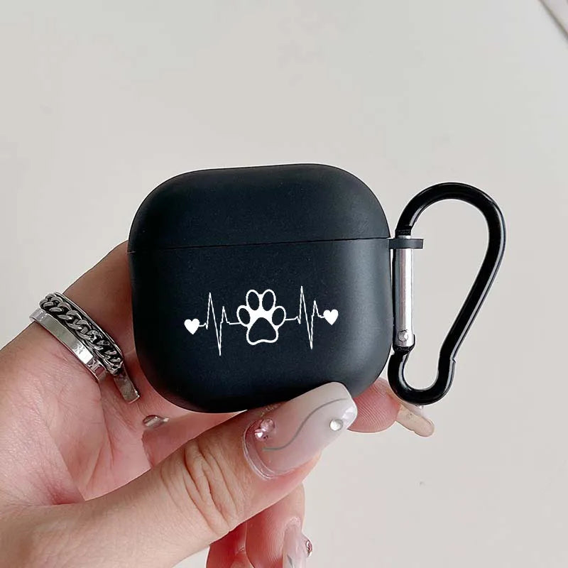 Étui de protection pour casque sans fil Airpods 4 3 1/2 Pro 2 et Pro, motif de saut imprimé patte créatif, étui pour écouteurs élégant en TPU