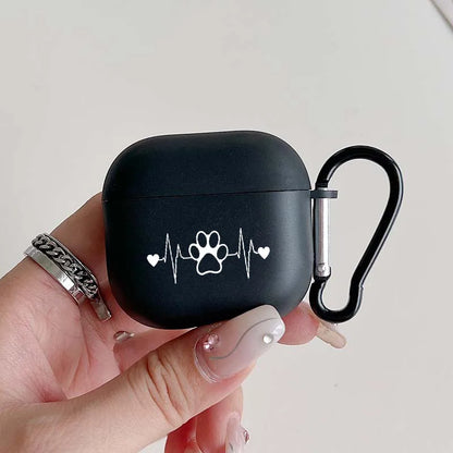 Étui de protection pour casque sans fil Airpods 4 3 1/2 Pro 2 et Pro, motif de saut imprimé patte créatif, étui pour écouteurs élégant en TPU