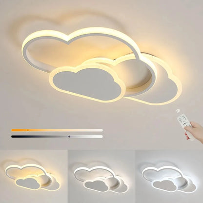 Plafonnier LED 32W avec télécommande, lampe de plafond créative à intensité variable 3000-6500k 2800strada, éclairage de dessin animé pour le salon