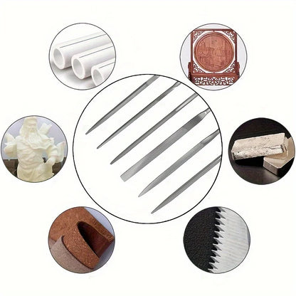 Ensemble de limes à aiguilles Premium – Limes en acier à haute teneur en carbone avec poignées ergonomiques antidérapantes pour un classement précis sur le bois, le plastique et le modèle