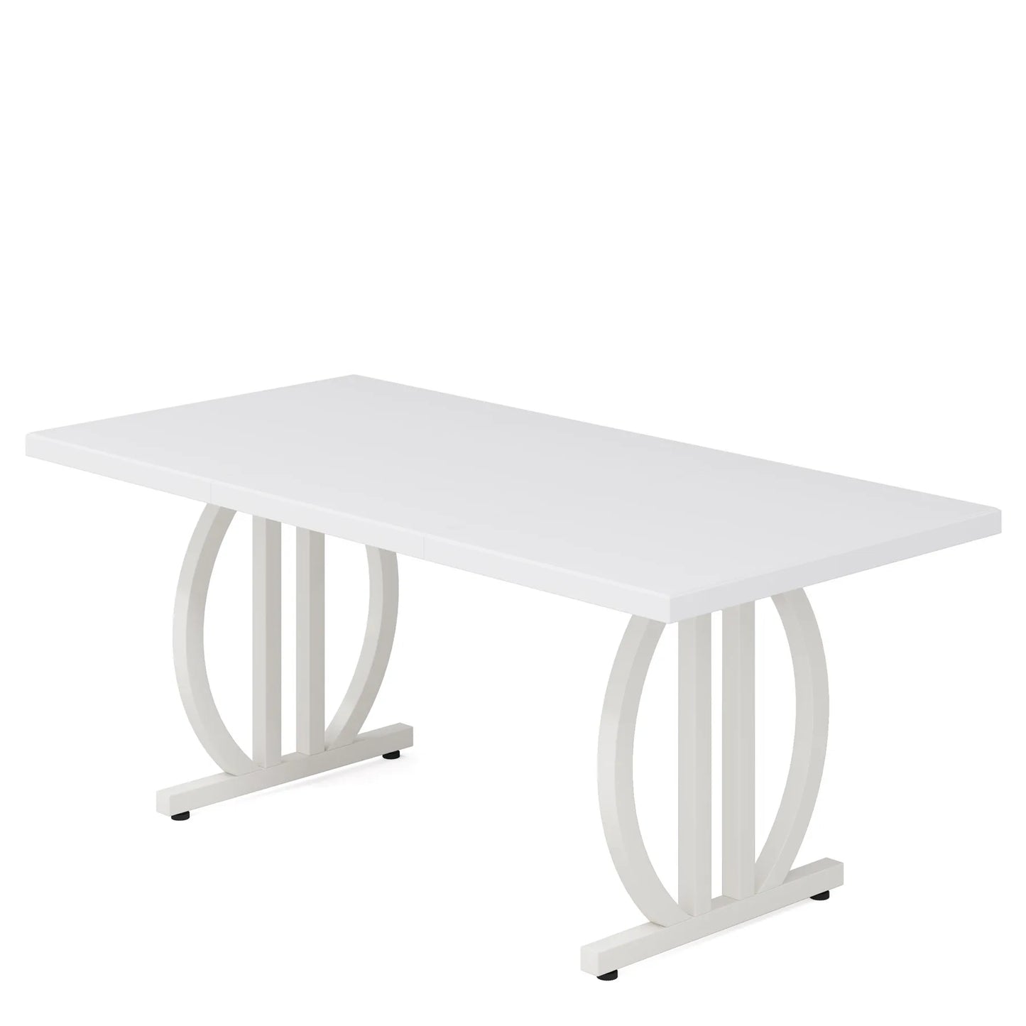 Grande Table à Manger Tribesigns – 4 à 6 personnes – 160 cm – Style Industriel Moderne avec Structure Métallique Renforcée