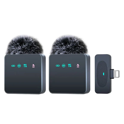 Microphone Lavalier professionnel sans fil, avec réduction du bruit, fonction d'enregistrement muet, téléphone Portable, Audio et vidéo, micro en direct