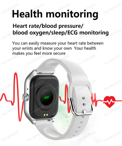 Montre intelligente pour Android IOS montres 1.83 pouces HD affichage Bluetooth appel Message alerte musique sport Mode Smartwatch hommes femmes cadeau