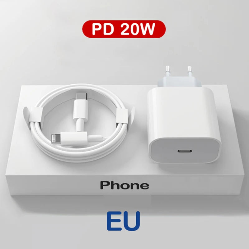 Chargeur PD 20W Charge rapide USB C chargeur pour iPhone 15 14 13 Pro Max Mini X XS Charge rapide Type C chargeur de téléphone adaptateur secteur