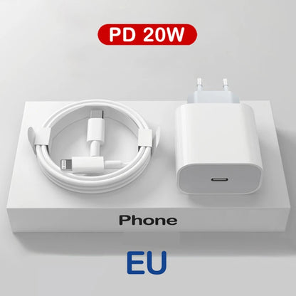 Chargeur PD 20W Charge rapide USB C chargeur pour iPhone 15 14 13 Pro Max Mini X XS Charge rapide Type C chargeur de téléphone adaptateur secteur