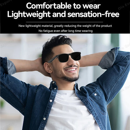 Ola Esporte nouvelles lunettes intelligentes Bluetooth appel lunettes de soleil multi-fonctionnel Anti-lumière bleue lunettes de soleil casque sans fil hommes femmes