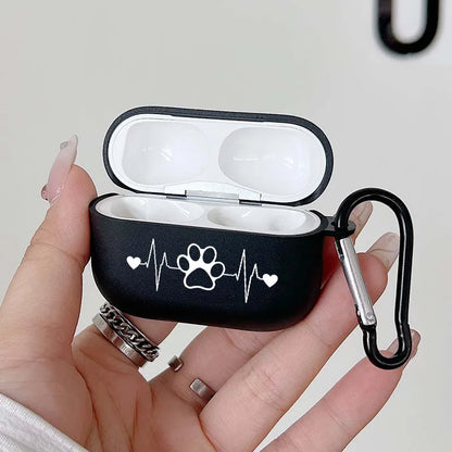 Étui de protection pour casque sans fil Airpods 4 3 1/2 Pro 2 et Pro, motif de saut imprimé patte créatif, étui pour écouteurs élégant en TPU