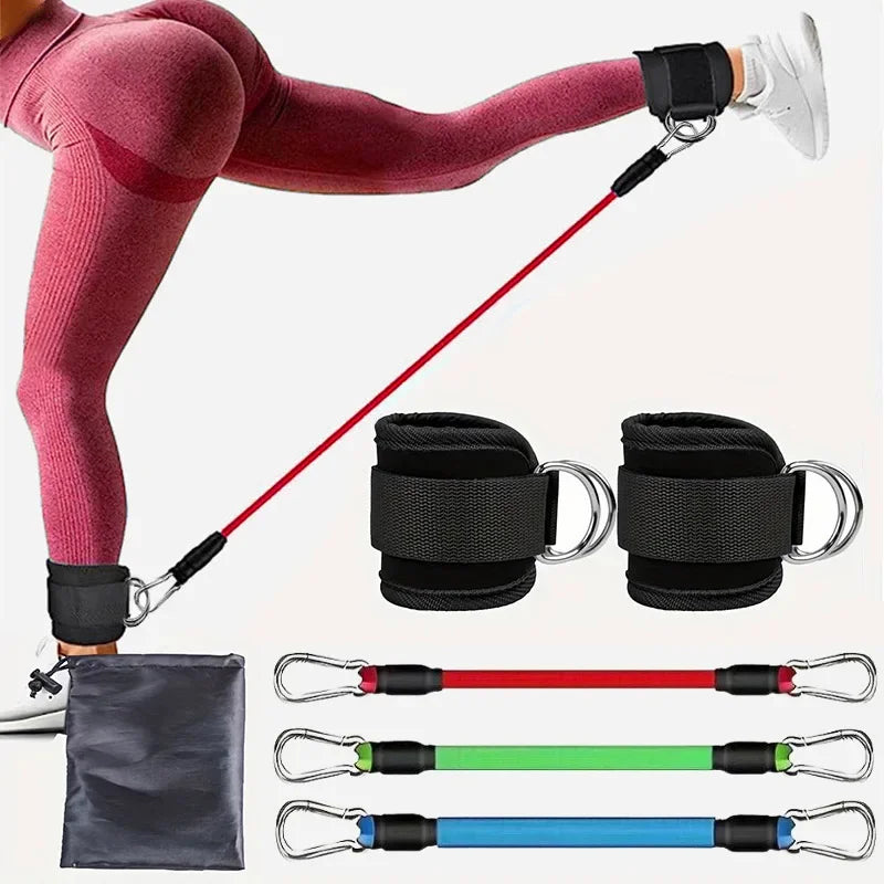Sangles de cheville bandes de résistance ensemble Fitness entraînement équipement d'exercice cheville poids Yoga élastique Fitness bande pour salle de sport homme femme