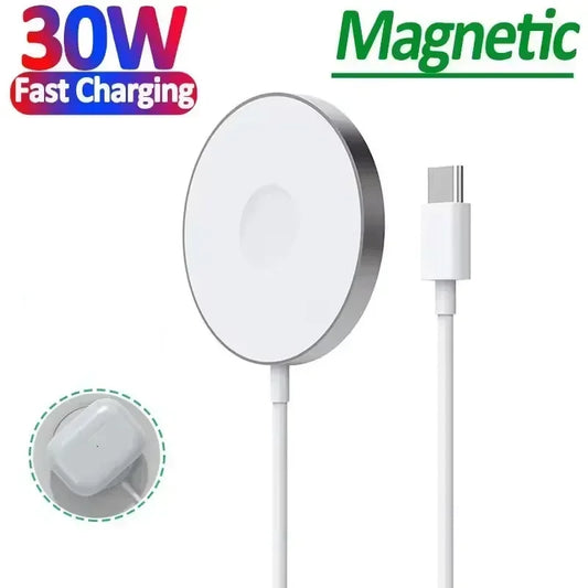 Chargeur rapide magnétique d'origine pour iPhone, dispositif de charge sans fil pour iPhone 16, 15, 14, 13, 12 Pro Max, Mini USB C, 8 Plus, Poly X XS MAX, Airpods