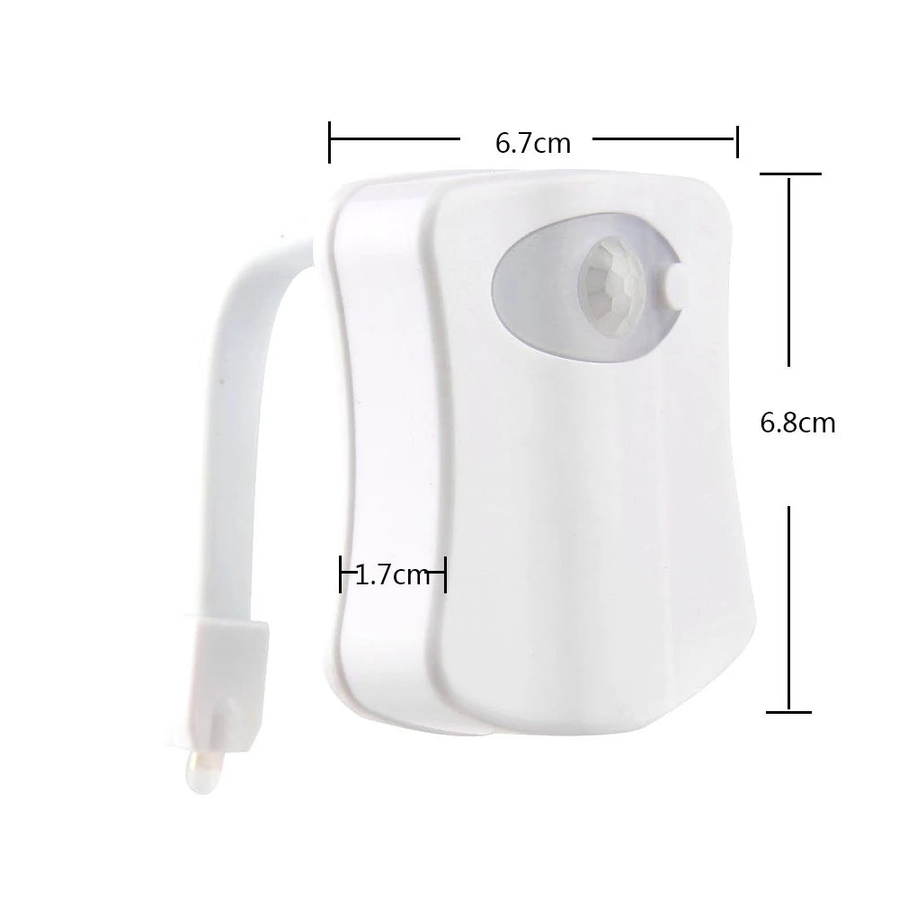 Capteur de mouvement lumière sans fil LED veilleuse RGB 8 couleurs lampe toilette salle de bain lumière d'ambiance capteur coloré LED veilleuses