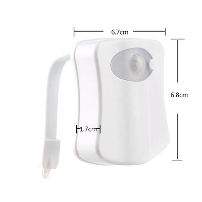 Capteur de mouvement lumière sans fil LED veilleuse RGB 8 couleurs lampe toilette salle de bain lumière d'ambiance capteur coloré LED veilleuses