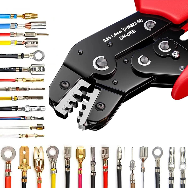Jeu d'outils de sertissage à cliquet pour canon ouvert Dupont JST MOLEX, bornes Dupont Molex JST TE et broches EPC PCIE SATA SN-58B