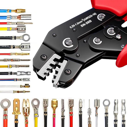 Jeu d'outils de sertissage à cliquet pour canon ouvert Dupont JST MOLEX, bornes Dupont Molex JST TE et broches EPC PCIE SATA SN-58B