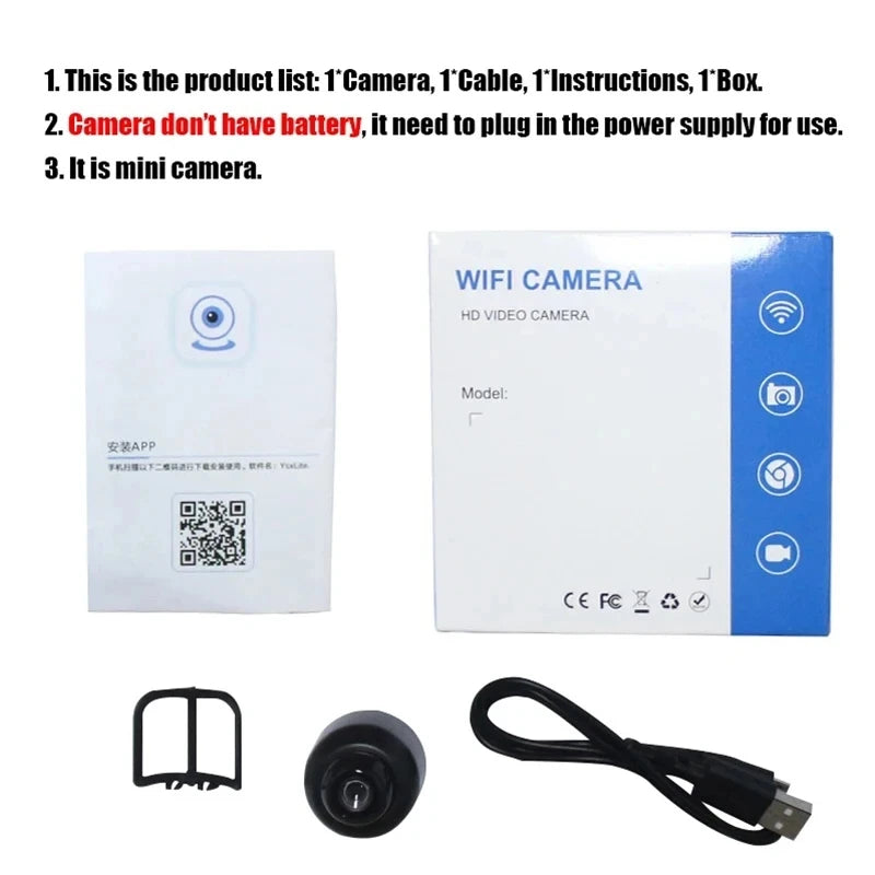 1080P HD Mini caméra WiFi sans fil HD Vision nocturne caméra maison X5 caméra à distance enfants surveillance de sécurité des animaux de compagnie