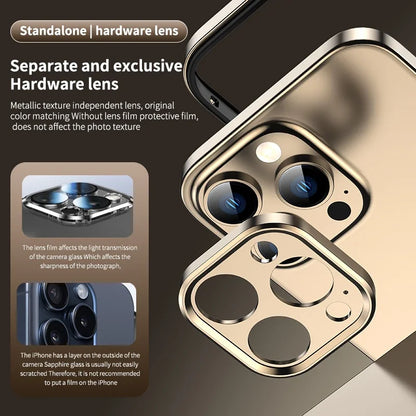 Protection de caméra + cadre hybride en Silicone, coque de téléphone en aluminium et métal pour iPhone 16 15 14 13 Pro Max, pare-chocs à meilleure chaleur