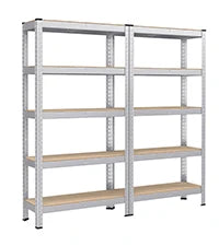 SONGMICS Étagère de Rangement à 5 Niveaux, 30 x 75 x 150 cm, Capacité 650 kg, Planches Réglables, Style Industriel, pour Cuisine, Salon