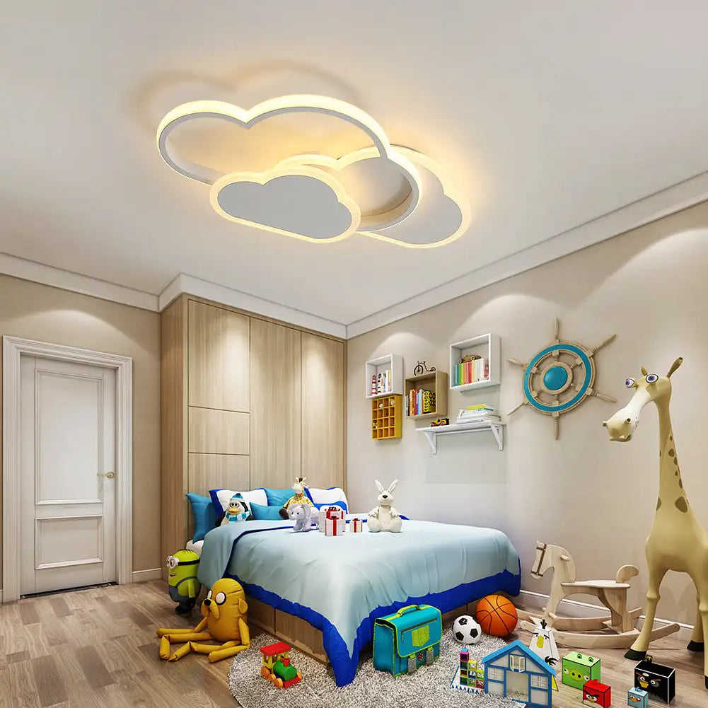 Plafonnier LED 32W avec télécommande, lampe de plafond créative à intensité variable 3000-6500k 2800strada, éclairage de dessin animé pour le salon