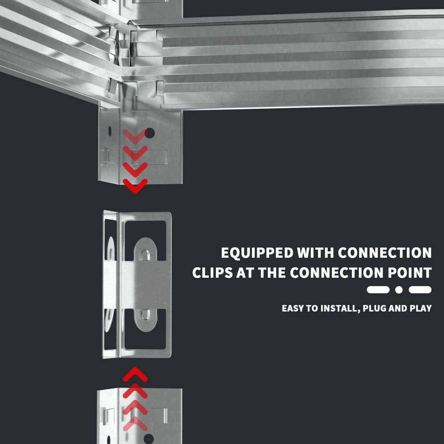 DayPlus Garage Shelving Units - Metal Storage Shelve 5 Tier Adjustable Shelf Racking Unit Rack Shed 200x100x50cm,875KG Capacity