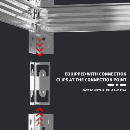 DayPlus Garage Shelving Units - Metal Storage Shelve 5 Tier Adjustable Shelf Racking Unit Rack Shed 200x100x50cm,875KG Capacity