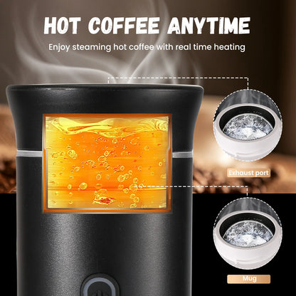 3-in-1 Wireless Electric Portable Espresso Coffee Machine for Car & Home Camping Coffee Maker Capsule Powder Travel Coffee Maker