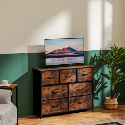 JHK Desser pour chambre à coucher avec 7 tiroirs en tissu organisateur placard de rangement poitrine vêtements pour salon vitrine de meubles