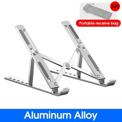 Support pliable pour ordinateur Portable, réglable, Base de Support en alliage d'aluminium pour Macbook, accessoires pour ordinateur Portable