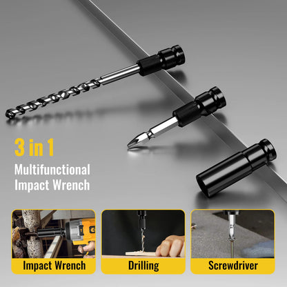 CONENTOOL 21V clé à chocs sans fil 1/2 "pistolet hochet électrique 680Nm avec 2 piles 6000mAh et étui pour la réparation de voiture et le bricolage à domicile