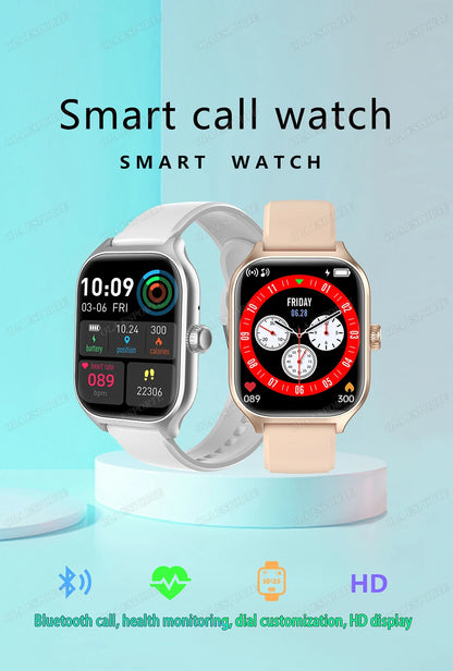 Montre intelligente pour Android IOS montres 1.83 pouces HD affichage Bluetooth appel Message alerte musique sport Mode Smartwatch hommes femmes cadeau