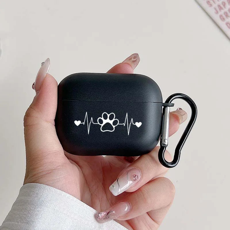Étui de protection pour casque sans fil Airpods 4 3 1/2 Pro 2 et Pro, motif de saut imprimé patte créatif, étui pour écouteurs élégant en TPU