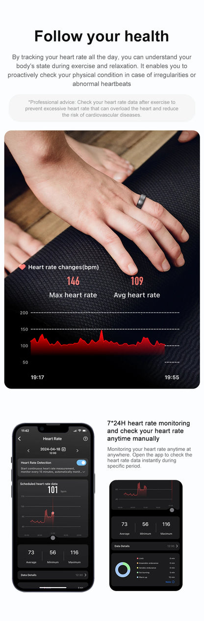 2025 R06 anneau intelligent hommes femmes moniteur de santé IP68 étanche homme Smartring Fitness suivi anneaux intelligents plusieurs Modes de Sport
