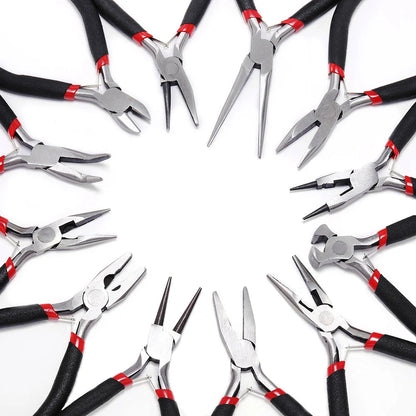 Pince à bijoux en acier trempé au carbone, ferronickel, extrémité ronde, outils de coupe, équipement de bricolage, adaptée à la réparation de perles artisanales