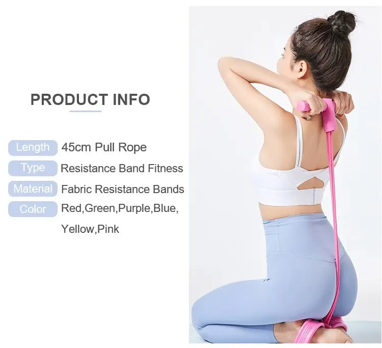 Bandes de résistance bandes de Fitness élastiques pour les exercices sportifs à la maison multifonctionnel Portable 4 tubes extracteur de pédale élastique