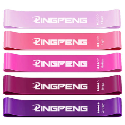 Bandes d'exercice à boucle de résistance, 5 niveaux de résistance différents, bande élastique adaptée à l'étirement des bras et des jambes, entraînement de force