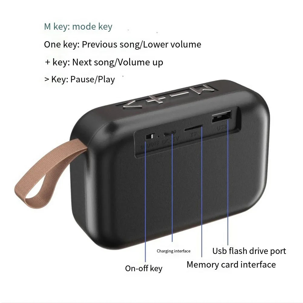 Haut-parleurs portables d'extérieur, Bluetooth 5.0, Mini haut-parleur Oxford, colonne sans fil, lecteur de musique stéréo 3D, boîte de son Hifi Surround
