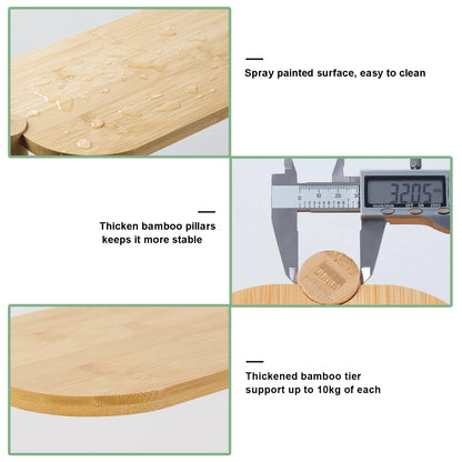 Support de plantes d'angle haut en bambou à 3 niveaux, support de jardinière, support de Pot de fleur, support de rangement pour balcon, jardin, Patio