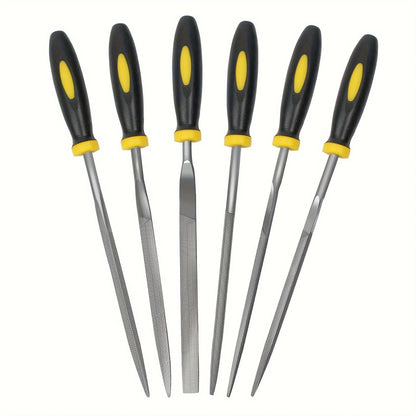 Ensemble de limes à aiguilles Premium – Limes en acier à haute teneur en carbone avec poignées ergonomiques antidérapantes pour un classement précis sur le bois, le plastique et le modèle