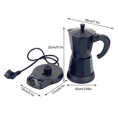 300 ml Electric Coffee Machine Aluminium Espresso Maker Mocha Espresso Pot with Separate Base